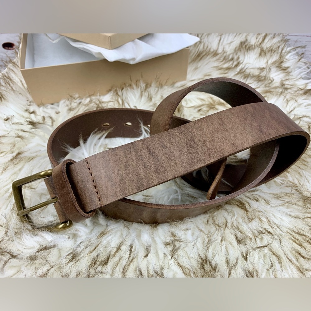 Ashland Horween Real Brown Leather Belt OS - Picture 6 of 13